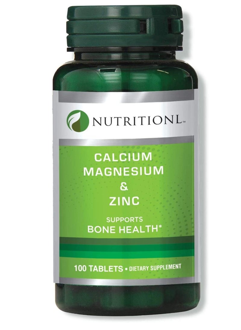 NUTRITIONL Calcium Magnesium & Zinc 100 Tablets  - Image 1