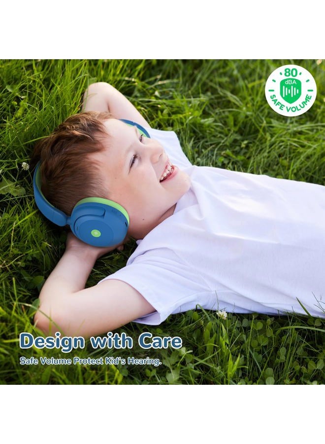 iClever BTH20 Active Noise Cancelling Headphones for Kids, Two ANC Modes, 60H Play Time, 80dBA Safe Volume, Bluetooth5.4, Award-Winning Over Ear Kids Headphones Wireless AUX Cord for Airplane Travel - Image 5