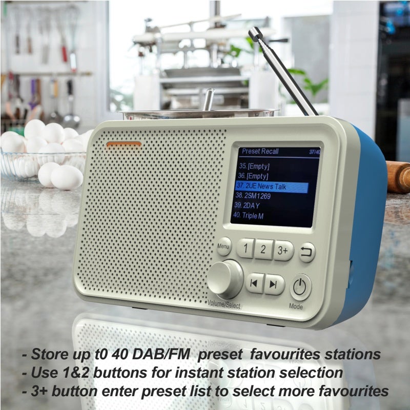 Digital AM FM Radio Portable, Rechargeable Radio Digital Tuner, Supports TF USB Port, Sleep Timer and Hand-Free for Home or Outdoor - Image 4