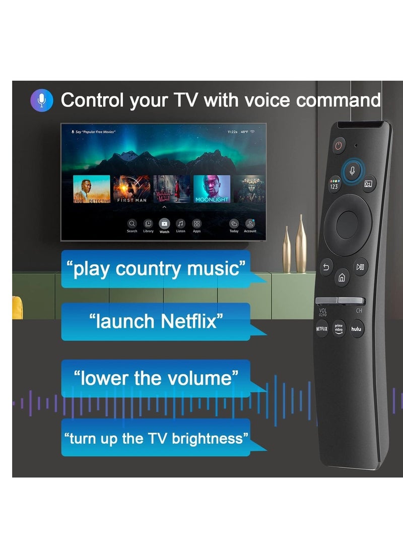 ELTRAZONE Universal Voice Remote Control for Samsung Smart TV LED QLED 4K 8K UHD Crystal Frame HDR Curved Smart TVs, with Shortcut Buttons for Netflix, Prime Video, Hulu - Image 3