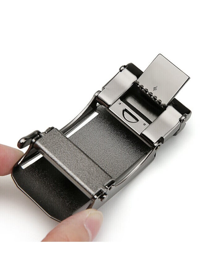 Scarecrow Men's Leather Belt Buckle, Casual Trouser Belt, Automatic Buckle Waistband, Belt Accessories - Image 3