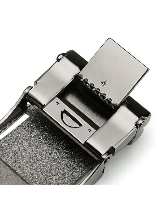 Scarecrow Men's Leather Belt Buckle, Casual Trouser Belt, Automatic Buckle Waistband, Belt Accessories - Image 2