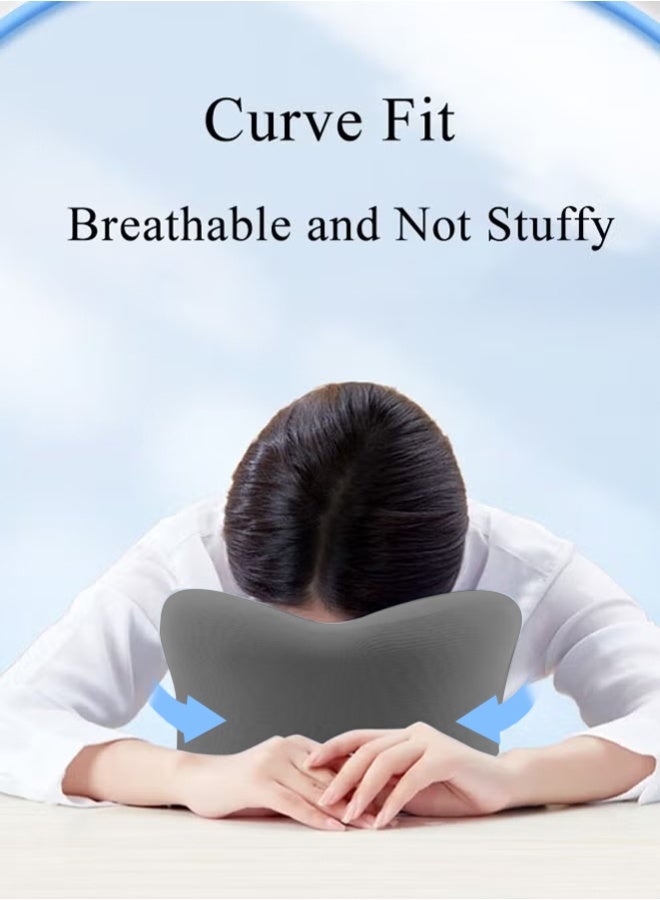 Airplane Pillow Travel Neck Pillow,Memory Foam Pillow, Neck Pillow for Airplane, Neck & Head Support Pillow for Sleeping Rest & Car, Grey - Image 4