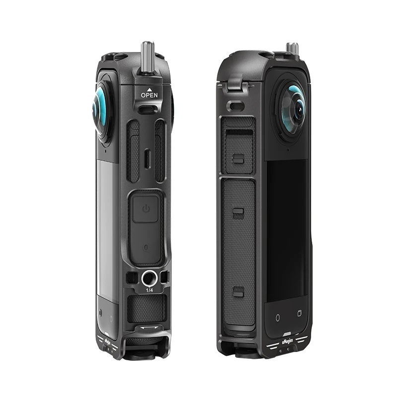 إطار ألومنيوم لـ Insta360 X4 مع واجهة مخلب قابلة للطي مغناطيسية وغطاء عدسة سيليكون - Image 5