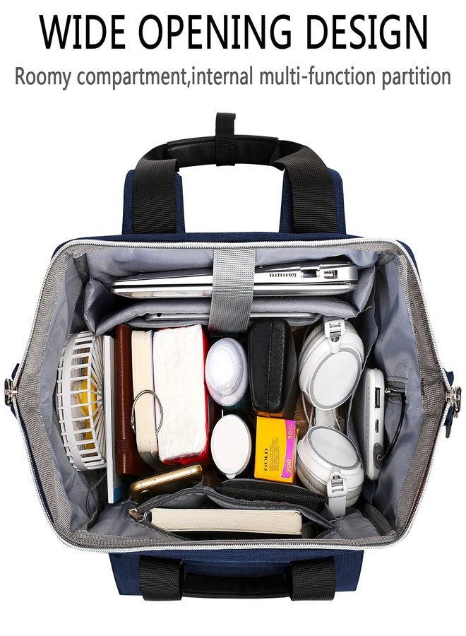 FALANKO Laptop Backpack for Women, Doctor Teacher Work Bookbag College Shoulder Bag with USB Port RFID Anti-theft, Nurse Travel Business Bag for Men Women Fit 15.6 Inch Computer - Image 3