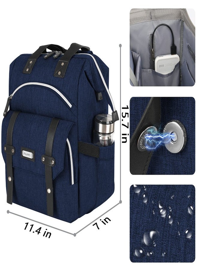 FALANKO Laptop Backpack for Women, Doctor Teacher Work Bookbag College Shoulder Bag with USB Port RFID Anti-theft, Nurse Travel Business Bag for Men Women Fit 15.6 Inch Computer - Image 4