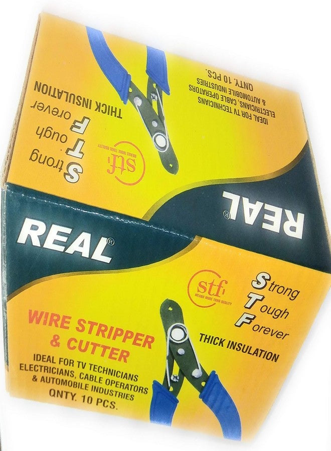 REAL stf مجموعة أدوات تعرية الأسلاك من Real stf مكونة من 10 قطع، مقاس 6 بوصات / 130 مم مع عزل سميك. - Image 2