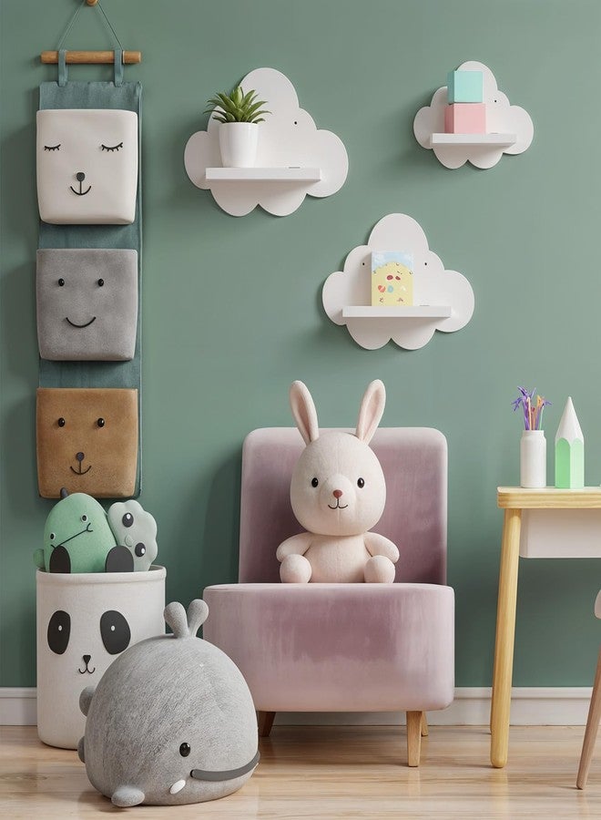 AojSup 3 Pcs Floating Cloud Shelves for Wall White Wavy Small Floating Shelves for Bathroom Living Room Bedroom Corner Nursery Decor - Image 5