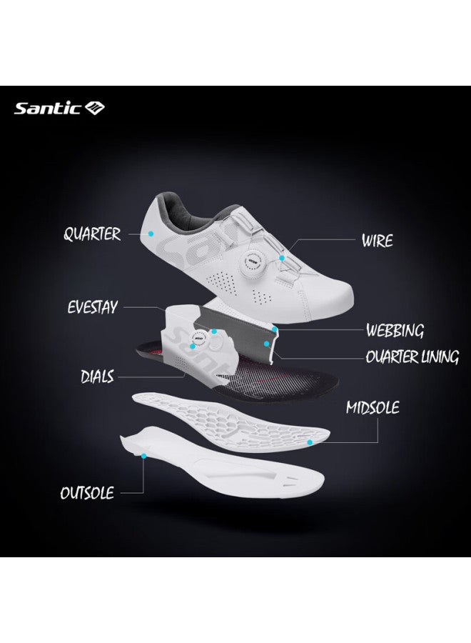 Sendik Sen Di Ke Road Bike Cycling Lock Shoes, Professional Bicycle Shoes For Men And Women, , Black, Size 43 - Image 5