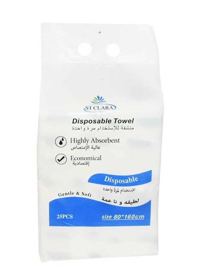 ST CLARA - ST CLARA Sanitary Towels For One Time Use - 25 Pieces - Size 80 160 Cm - Image 1
