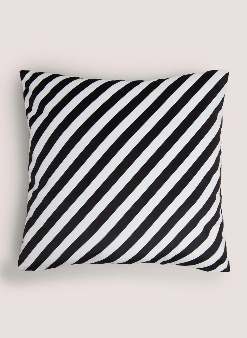 ماتلان وسادة مطرزة مكاني السعيد سوداء