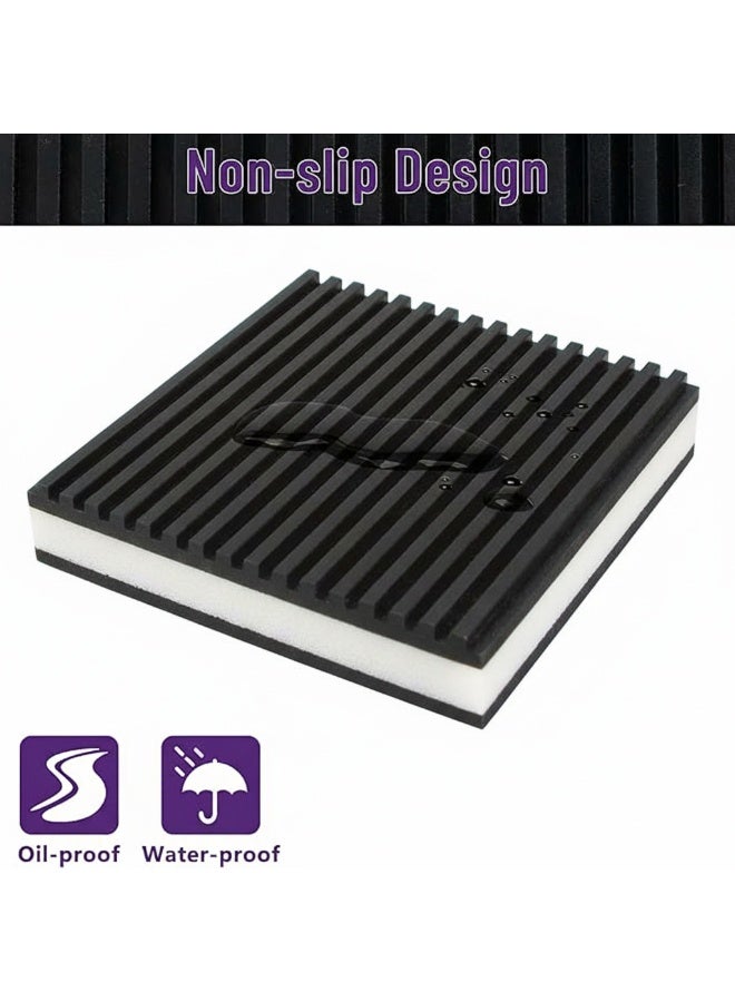 terrain 4 Pack Rubber Anti Vibration Pads, 7/8 inches thickness Heavy Duty EVA Isolation Mats for Air Conditioner,HVAC System,Compressors,Washer and Dryer - Image 3