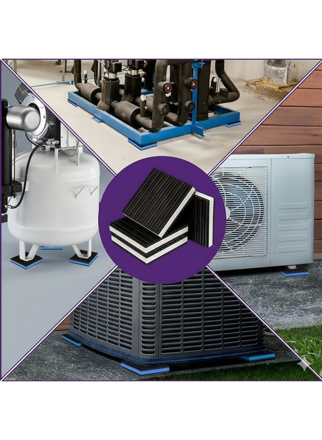 terrain 4 Pack Rubber Anti Vibration Pads, 7/8 inches thickness Heavy Duty EVA Isolation Mats for Air Conditioner,HVAC System,Compressors,Washer and Dryer - Image 5