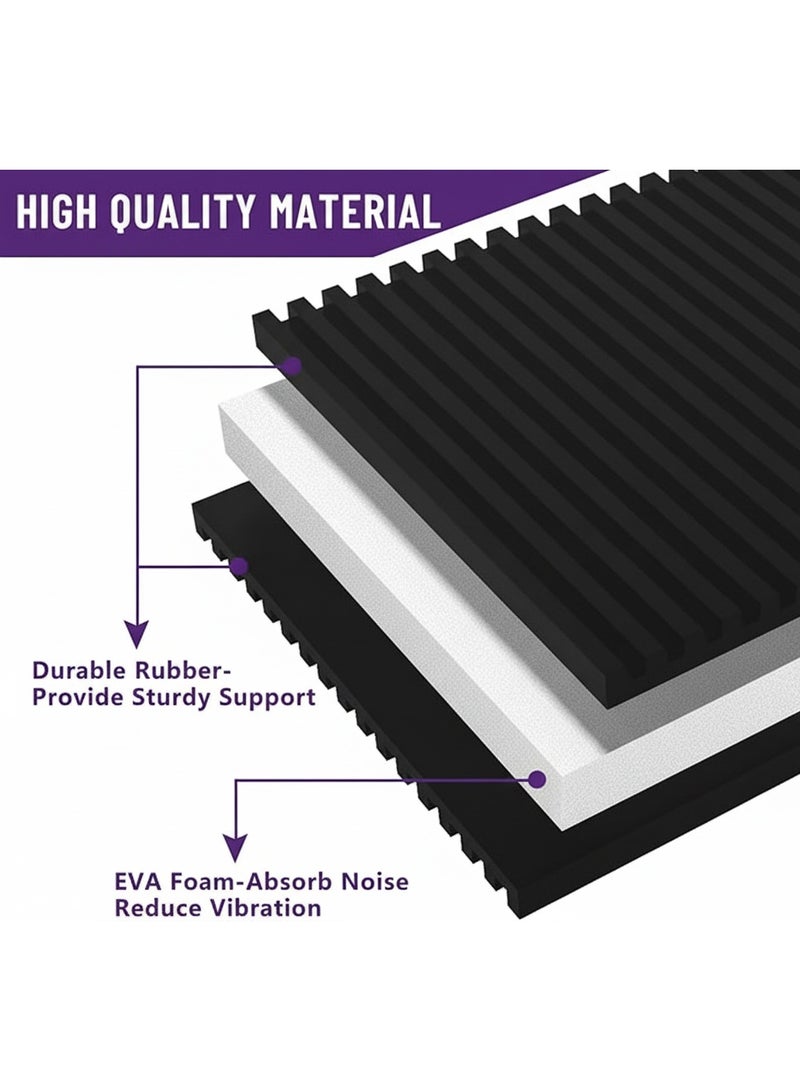 terrain 4 Pack Rubber Anti Vibration Pads, 7/8 inches thickness Heavy Duty EVA Isolation Mats for Air Conditioner,HVAC System,Compressors,Washer and Dryer - Image 2