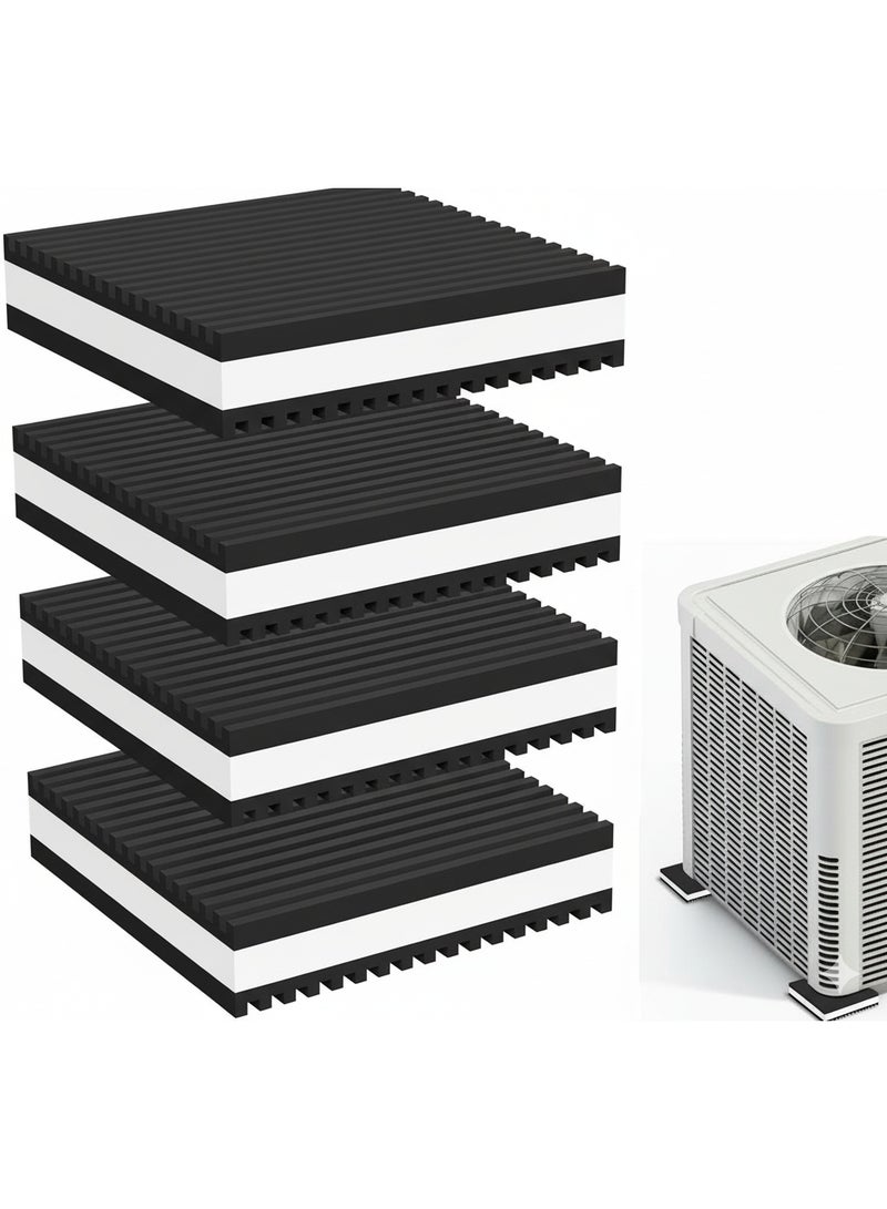 terrain 4 Pack Rubber Anti Vibration Pads, 7/8 inches thickness Heavy Duty EVA Isolation Mats for Air Conditioner,HVAC System,Compressors,Washer and Dryer - Image 1