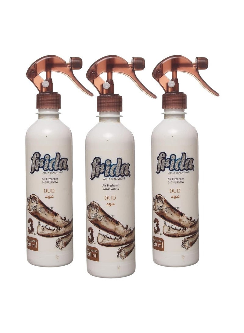 Frida Aqua Sensations Air Freshener - Oud 460 ML Multicolour - 3 Pieces