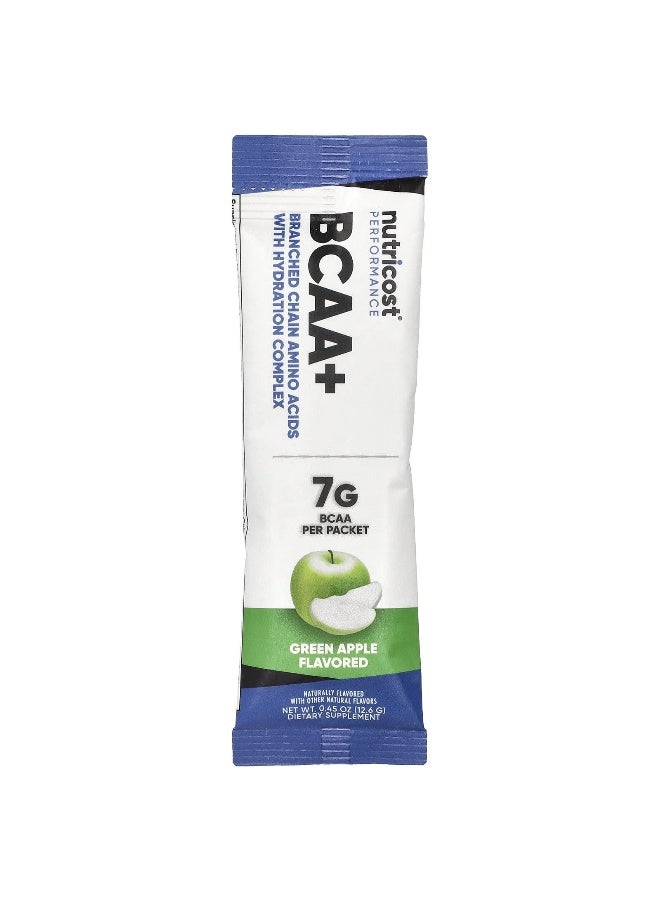 Nutricost, Performance, BCAA+, Green Apple, 20 Packets, 0.5 oz (13 g) Each - Image 3