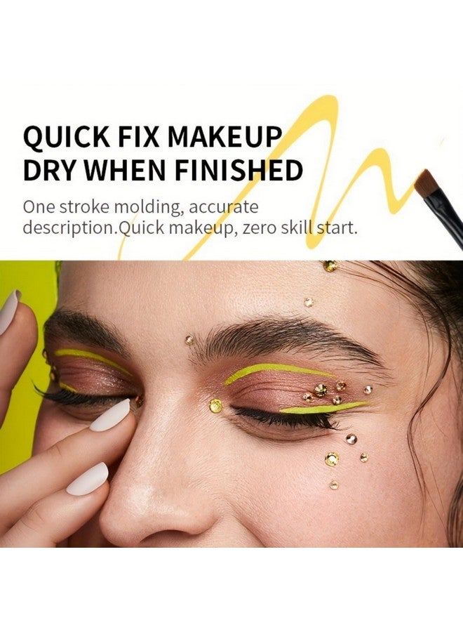 MAEPEOR Gel Eyeliner 10 Colors Smooth Cream Matte Eyeliner Gel Longlasting Waterproof and Smudgeproof High Pigment Eyeliner with Brush (07 Green) - Image 4