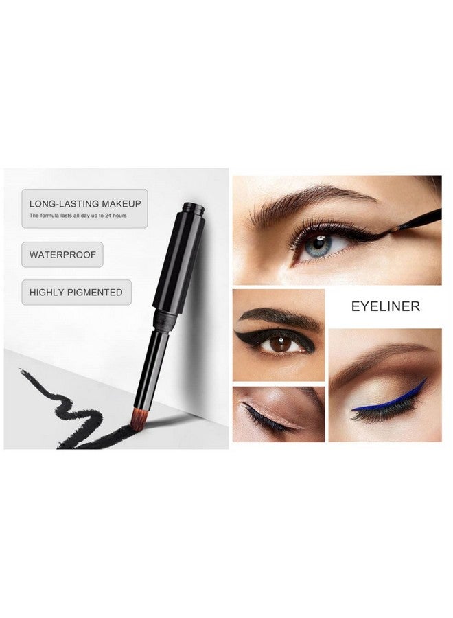 MAEPEOR Gel Eyeliner 10 Colors Smooth Cream Matte Eyeliner Gel Longlasting Waterproof and Smudgeproof High Pigment Eyeliner with Brush (07 Green) - Image 5