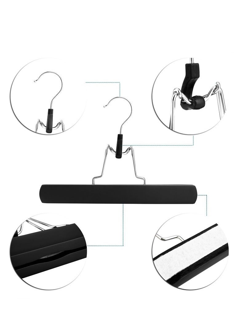 3 Pcs 360 Swivels Wooden Hanger Non Slip Clips for Skirts, Trousers,Jeans  - Image 4