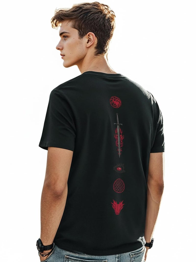 Bewakoof Men's Printed 100% Cotton T-Shirt - Regular Fit, Round Neck, Half Sleeves - Image 1
