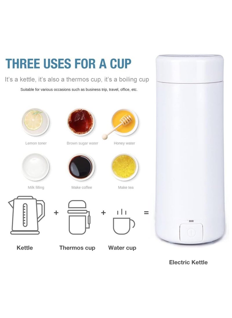 Arabest Portable Electric Heating Kettle, Small Hot Water Boiler, Auto Shut Off Tea Hot Water Kettle for Tea Honey Hotel, White  - Image 3