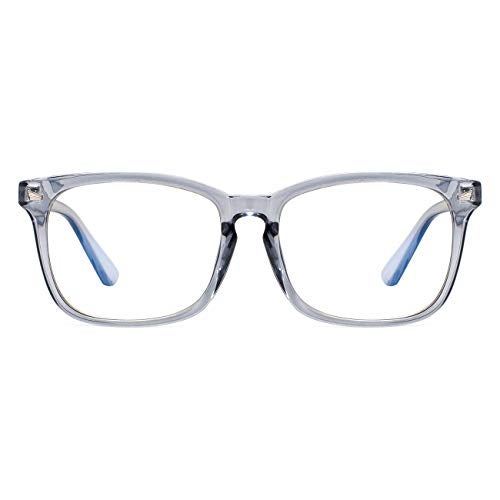 MAXJULI Blue Light Blocking Glasses,Computer Reading/Gaming/TV/Phones Glasses for Women Men(Transparent Blue) - Image 1