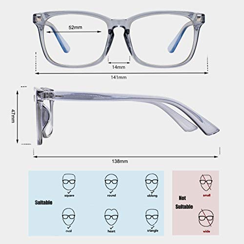 MAXJULI Blue Light Blocking Glasses,Computer Reading/Gaming/TV/Phones Glasses for Women Men(Transparent Blue) - Image 3