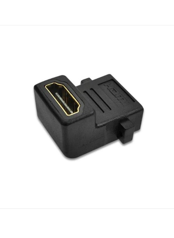 Pack of 2 HDMI to HDMI Female 90 Degree Right Angle Adapter Connector Coupler for HDTV - Image 2