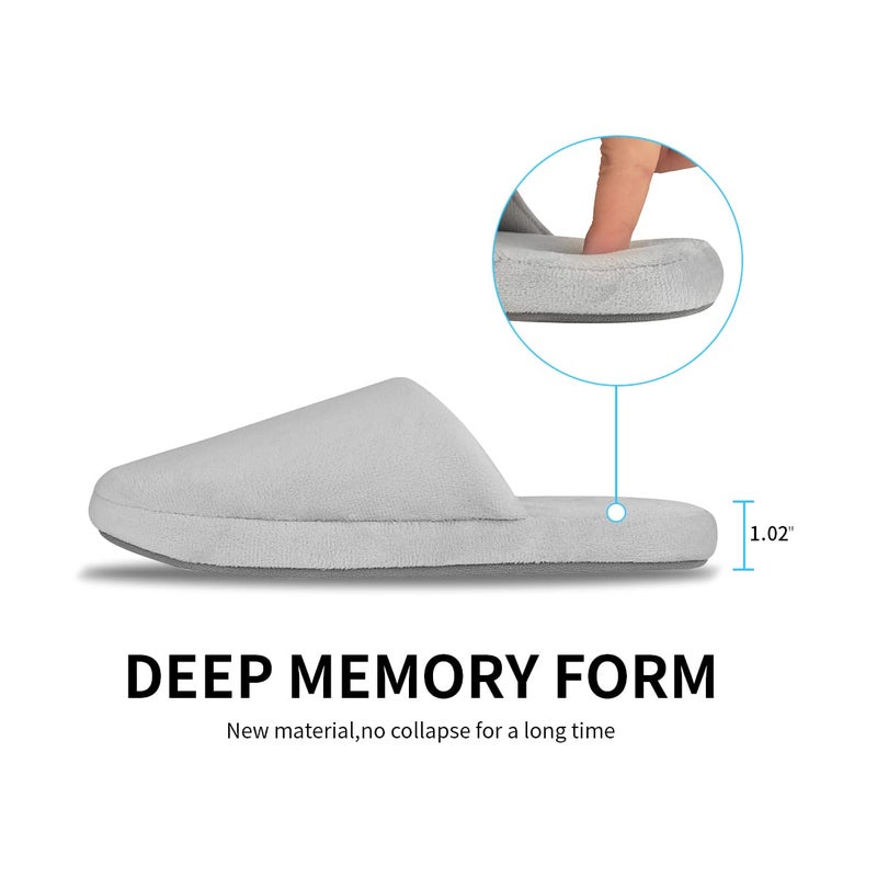 Tlizzz7 Tlizzz7 3-Pair Luxury Spa Slippers - Cotton Memory Foam Non-slip Closed Toe Washable Slippers for Hotel Guest Travel Bride Women and Men - Image 3
