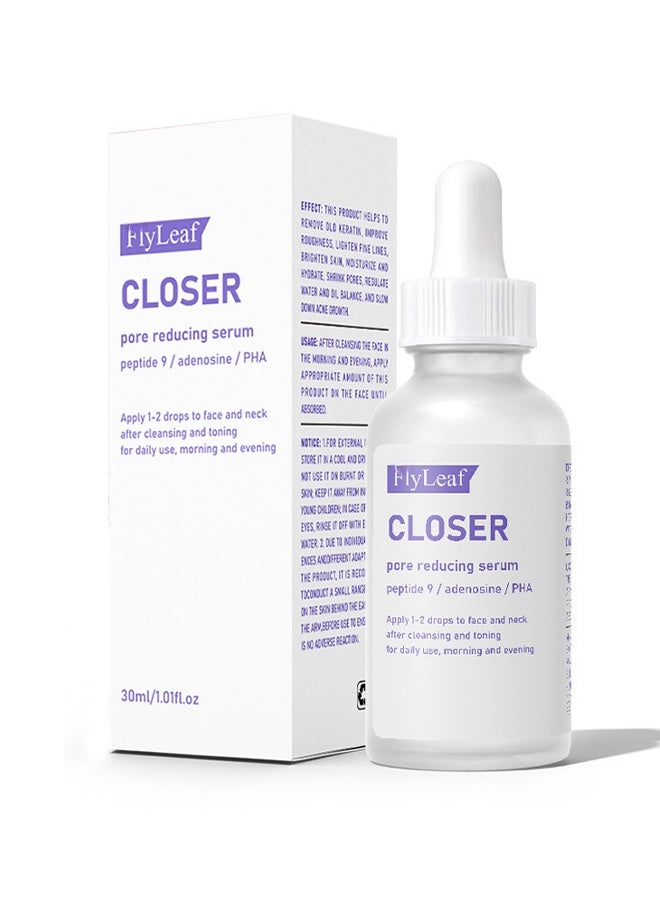 Fly Leaf Closer Pore Reducing Serum，Pore Minimizer Serum | 9 Peptides, Vegan Collagen, Adenosine, PHA | Korean Pore Minimizer for Glass Skin, Anti-Aging, Hydration, Elasticity  30ml - Image 1