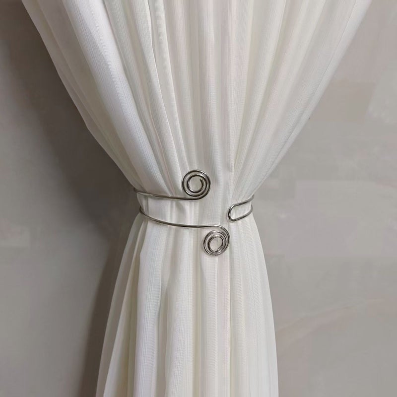 Golden Metal Curtain Clips 2pcs for Window Tiebacks and Straps Decorative Set - Image 4