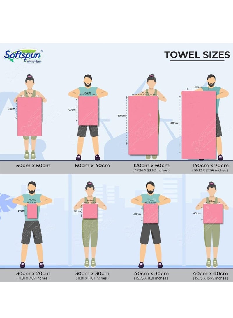 SOFTSPUN Microfiber Cloth - 4 pcs - 40x40 cms - 340 GSM Grey! Thick Lint & Streak-Free Multipurpose Cloths - Automotive Microfibre Towels for Car Bike Cleaning Polishing Washing & Detailing. - Image 5