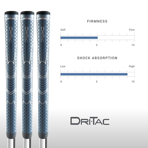 WINN DRI-TAC OVERSIZE Golf Grip, Non-Slip & Cushioned, Ultimate Comfort & Moisture-Wicking, Tackiness and Shock Absorption, Maximum Shock Absorption for Hand Fatigue Sufferers, AVS Tech, Lighter Grip Pressure, All-Weather Playability, Premium Polymer - Image 4