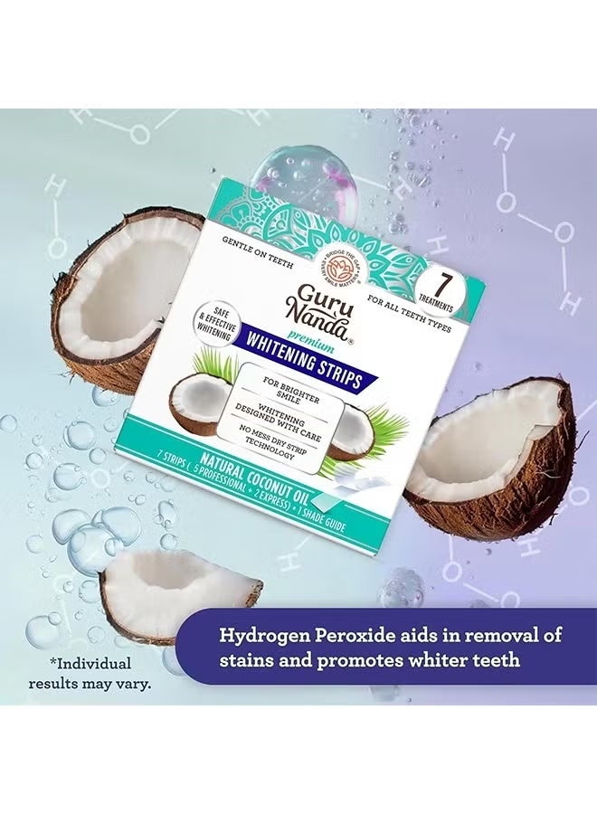 GuruNanda Teeth Whitening Strips - 7-Day Treatment with Non-Slip, Dry Strip Technology - Whitening Designed with Care for a Brighter Smile - Image 3