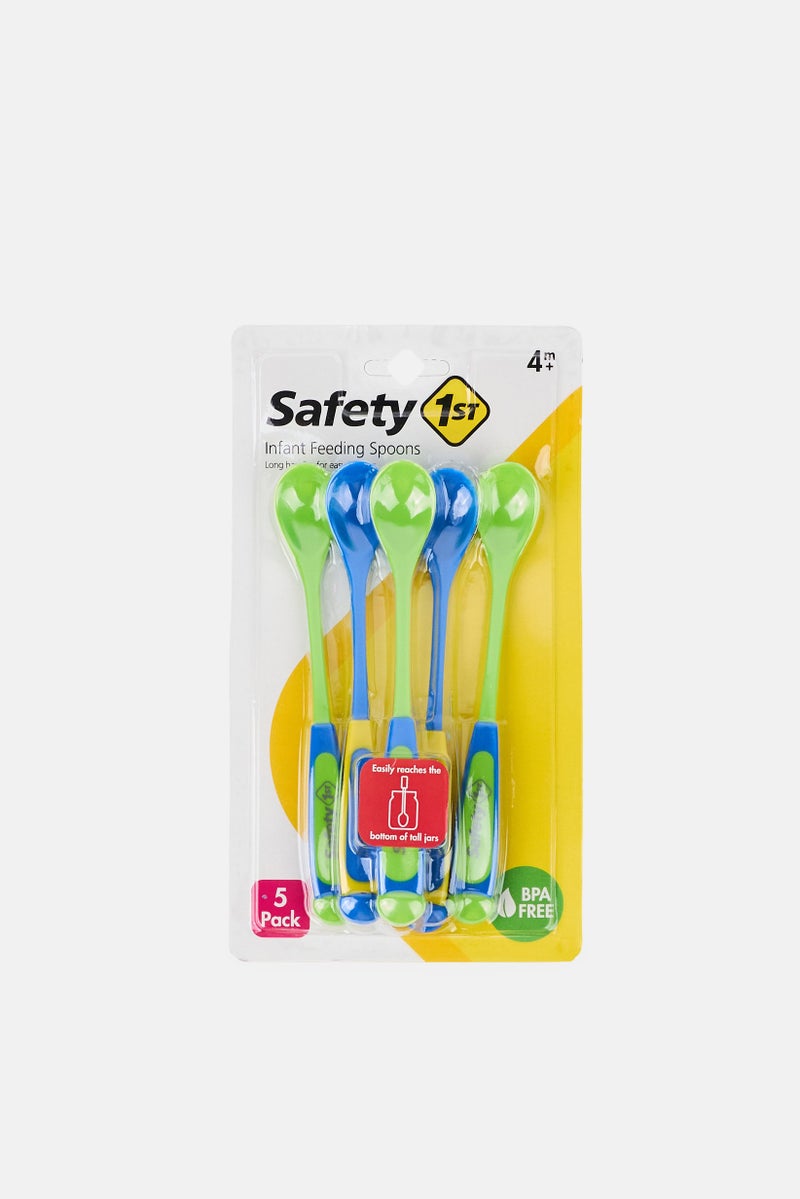 Safety 1st Toddlers Boy 5 Pcs Infant Feeding Spoons, Multicolor - Image 1