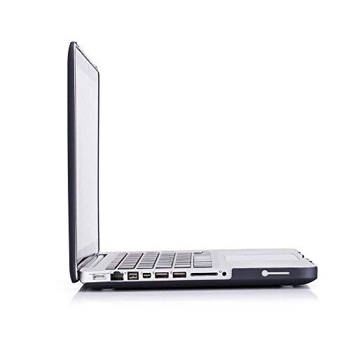 RUBAN Case Compatible with Old MacBook Pro 15 inch 2011 2010 2009 Release A1286, Plastic Hard Case Shell and Keyboard Cover for Older Version MacBook Pro 15 Inch with CD-ROM - Black - Image 5