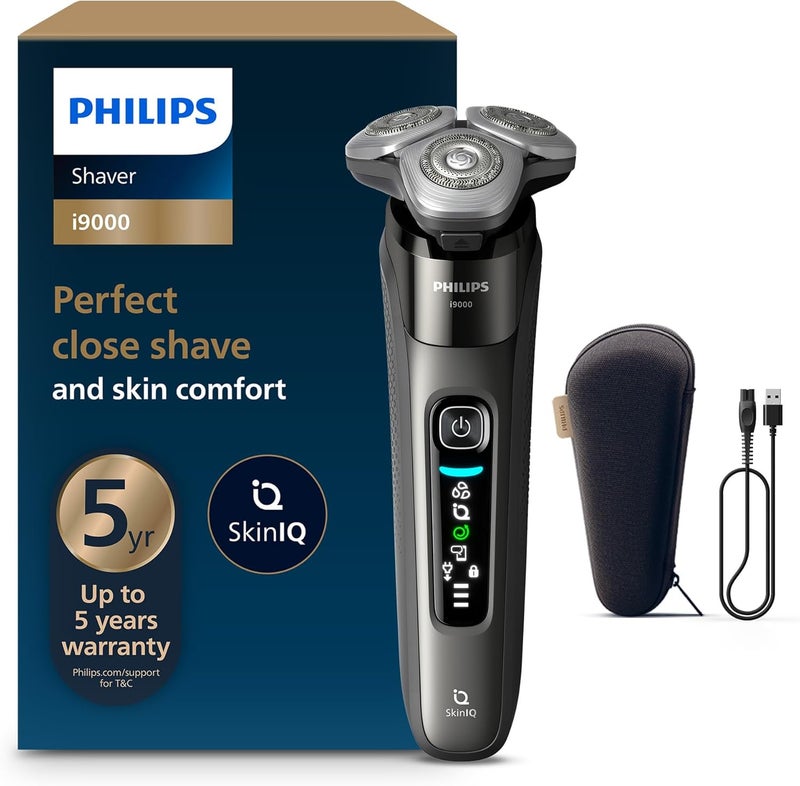 فيليبس i9000 ماكينة حلاقة كهربائية رطبة وجافة مع SkinIQ X9002/05 - Image 1