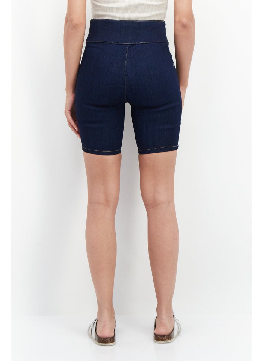 STEVE MADDEN - Women Selena Denim High Rise Shorts, Blue - Image 1