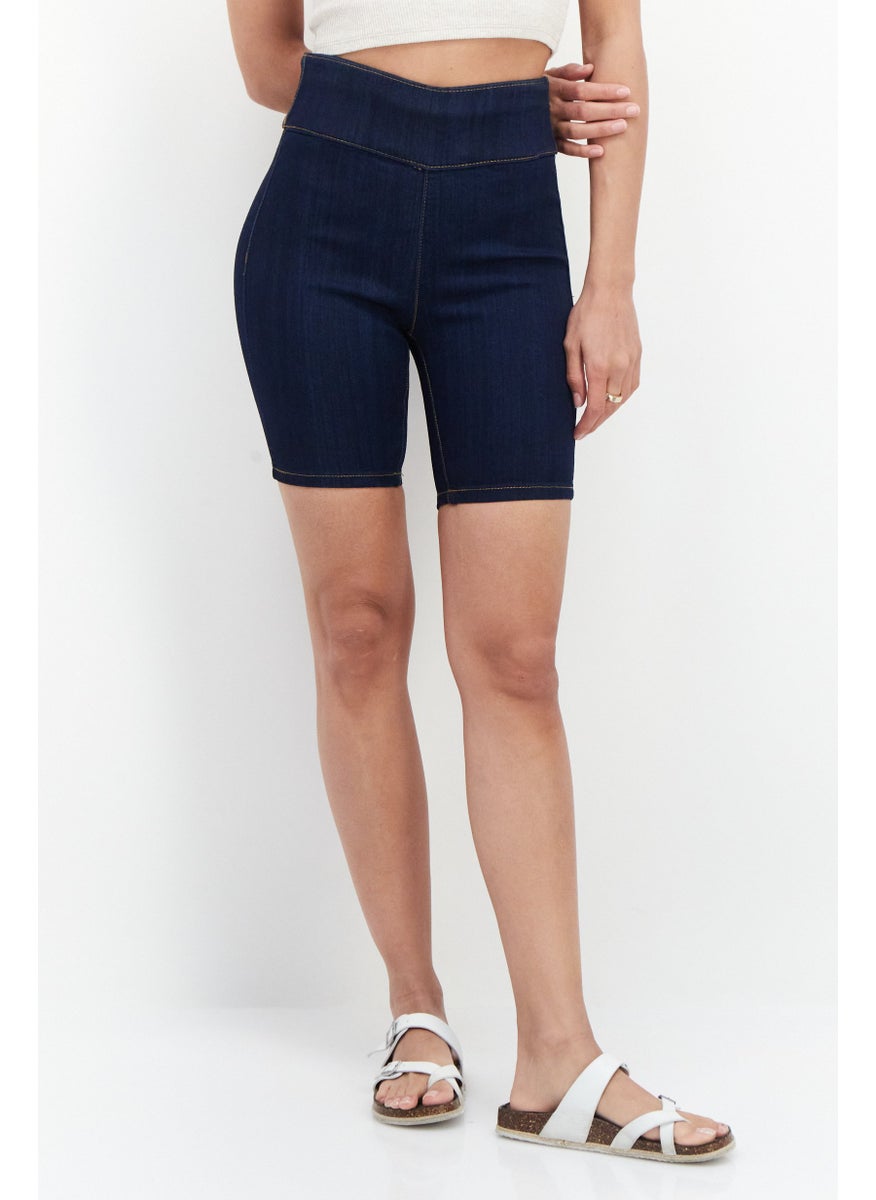 STEVE MADDEN - Women Selena Denim High Rise Shorts, Blue - Image 1