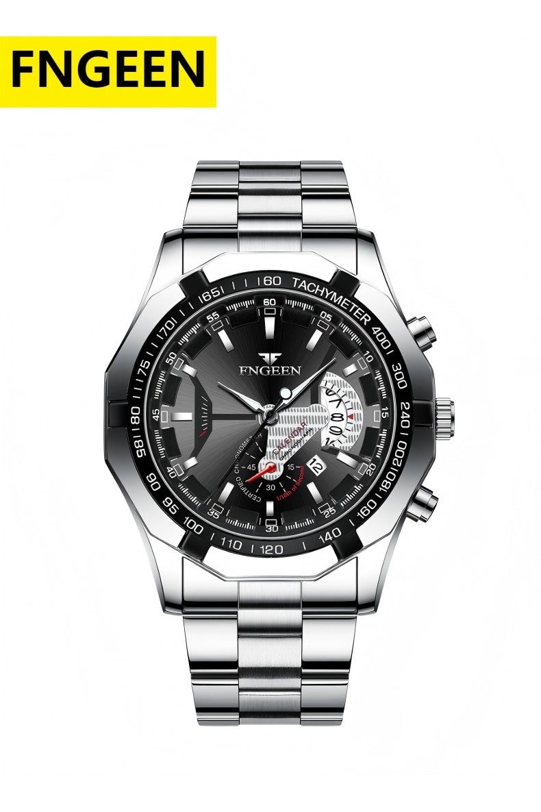 فنجين ساعة للرجال، ساعات كوارتز التجارية ساعات المعصم للرجال ساعات مضادة للماء للرجال ساعات رقمية بسيطة أنيقة - Image 1