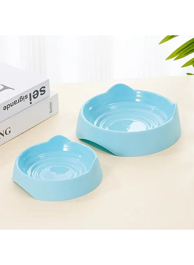 وعاء طعام وشراب بلاستيكي صغير على شكل أذن قطة زرقاء، مصنوع من مادة البولي بروبلين المتينة - Image 1