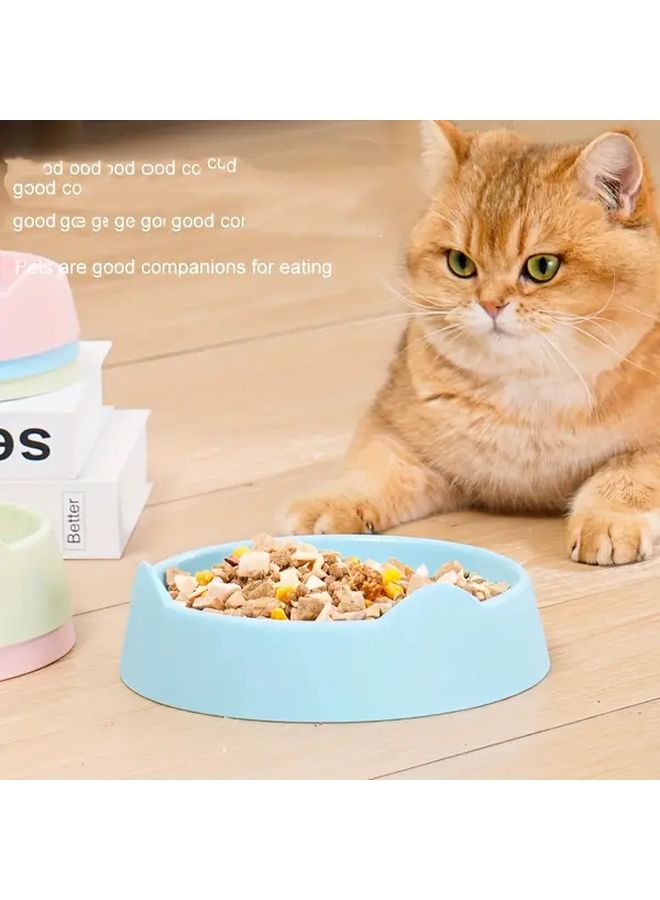 وعاء طعام وشراب بلاستيكي صغير على شكل أذن قطة زرقاء، مصنوع من مادة البولي بروبلين المتينة - Image 4