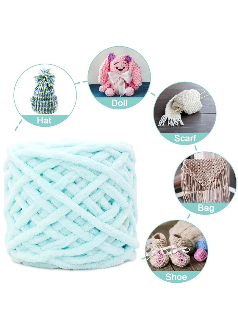 2-Piece Knitting Wool Yarn,Knitting Yarn Coarse Yarn for Crochet, Soft Chunky Yarn for Projects Making Plush Balls Handmade Bags Sweaters Shoes Hats Blankets Scarves Blue - pzsku/Z938C03F50BDCB2704AB4Z/45/_/1721384210/b7d2199a-66c8-41ec-8f24-41d9c40d2b3c