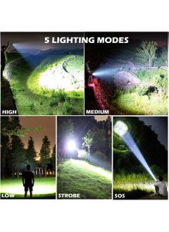 POWER 990000 Lumens High Brightness Rechargeable Rechargeable Led Flashlight Super Bright Flashlight With 5 Modes And A Powerful, Waterproof, Handheld Flashlight For Camping Emergencies  - Image 4