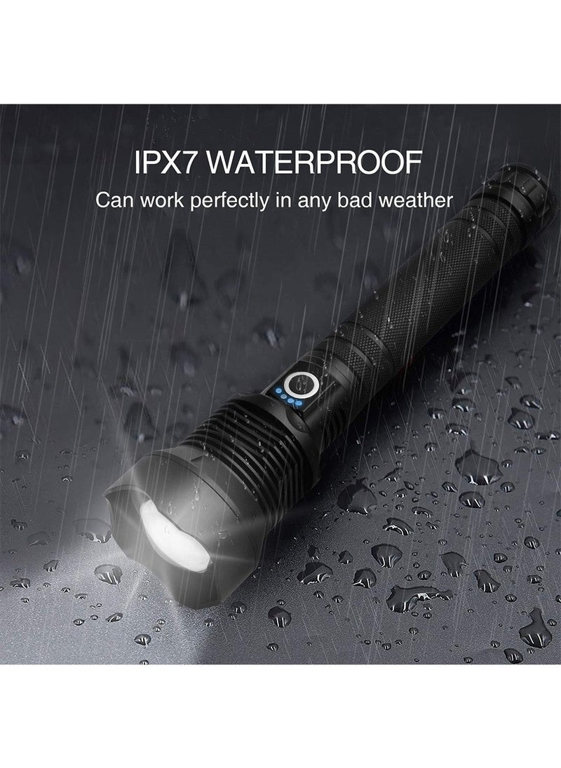 POWER - 990000 Lumens High Brightness Rechargeable Rechargeable Led Flashlight Super Bright Flashlight With 5 Modes And A Powerful, Waterproof, Handheld Flashlight For Camping Emergencies - Image 1