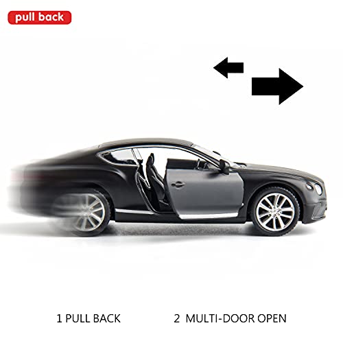 RMZ City 1:36 for Diecasting Alloy Car Model Bentley Continental GT Toy Car, Pull Back Vehicles Toy Car for Toddlers Kids Boys Girls Gift Black - Image 3