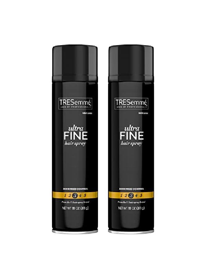 TRESemmé Tres Two Ultrafine Aerosol Hair Spray Salon Quality Hairspray Delivers A Firm Hold In An Ultrafine Mist Hair Stays In Place Looks & Feels Soft And Shiny 2 Pk 11 Oz Each - Image 1