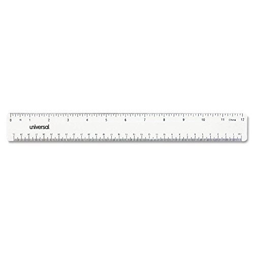 Universal Clear Plastic Ruler StandardMetric 12 Long Clear