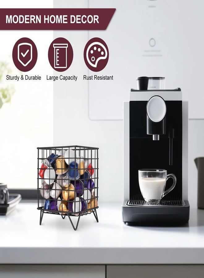 COMZPLIFE Coffee Pod Holder, Organizer for K Cup, Large Capacity K Cup Holder for Coffee Station Organizer and Counter Coffee Bar (Matte black) - Image 3
